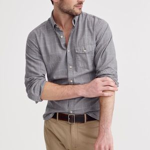 J. Crew modern plaid long sleeve slim fit shirt
